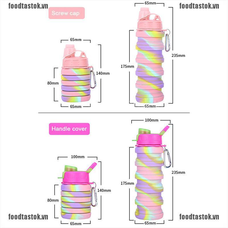 Bình đựng nước bằng silicon có thể thu gọn tiện dụng cho đi du lịch