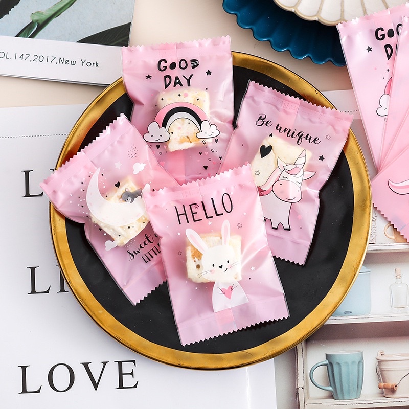 Set 95-100 vỏ đựng bánh 7x10 pony cầu vồng đựng vừa bánh