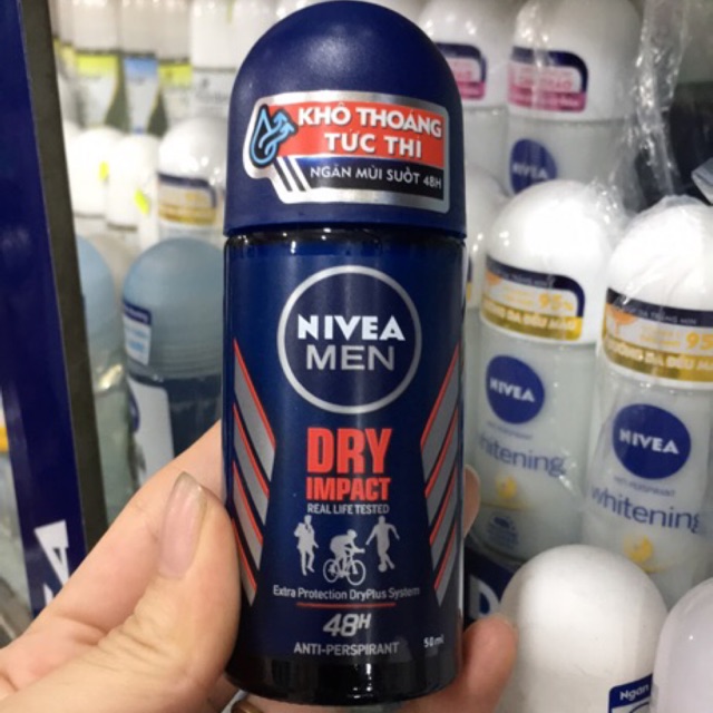 Lăn khử mùi Nivea men khô thoáng ngăn mồ hôi 50ml