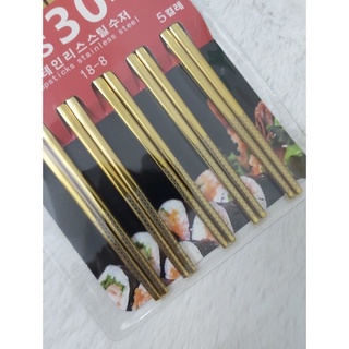 Set 5 Đôi Đũa Inox SUS304 Hàn Quốc
