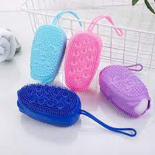 Bông tắm silicon❤️️freeship❤️️tạo bọt 2 mặt siêu mềm hình chuột - bông tắm chuột