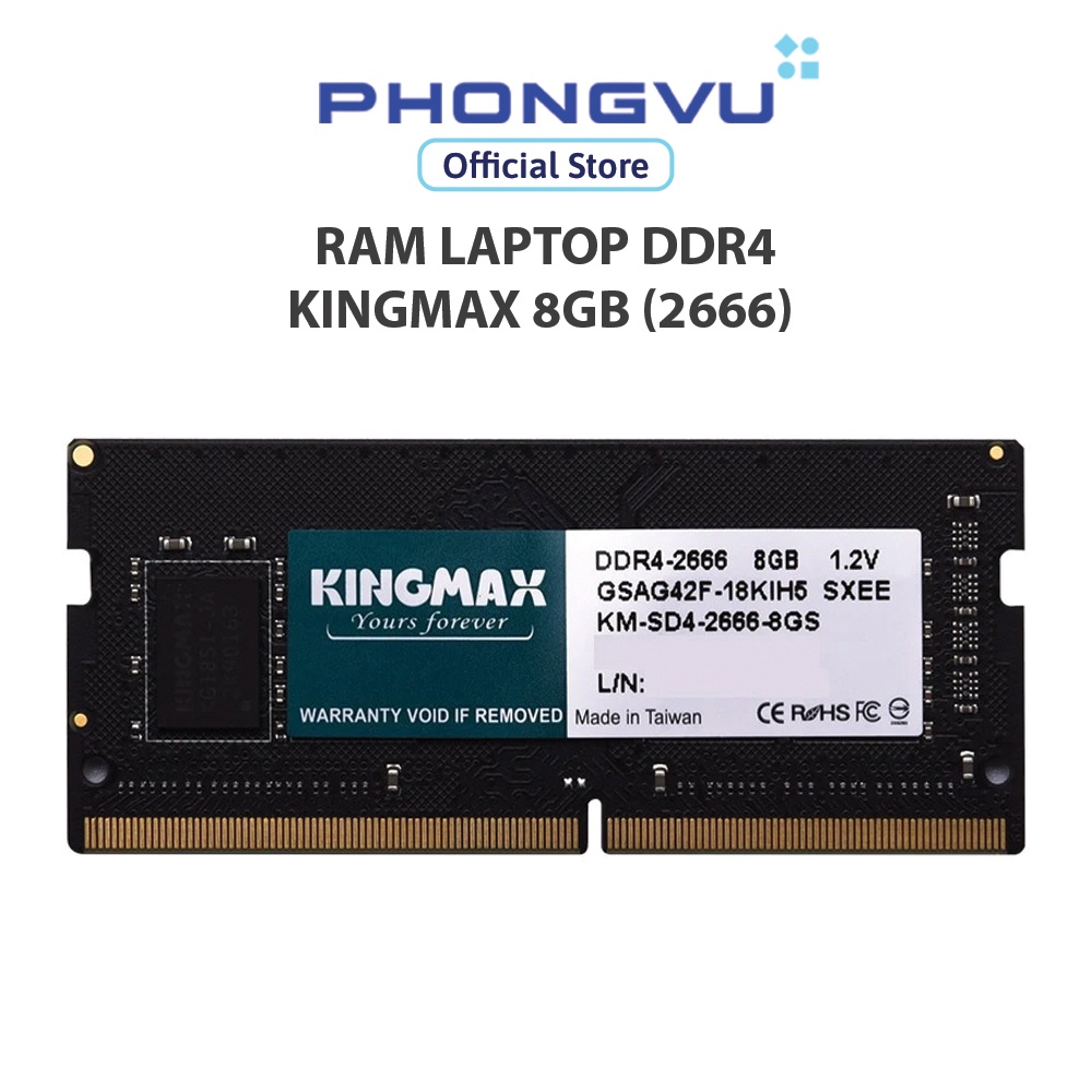 Bộ nhớ laptop DDR4 Kingmax 8GB (2666) - Bảo hành 36 tháng