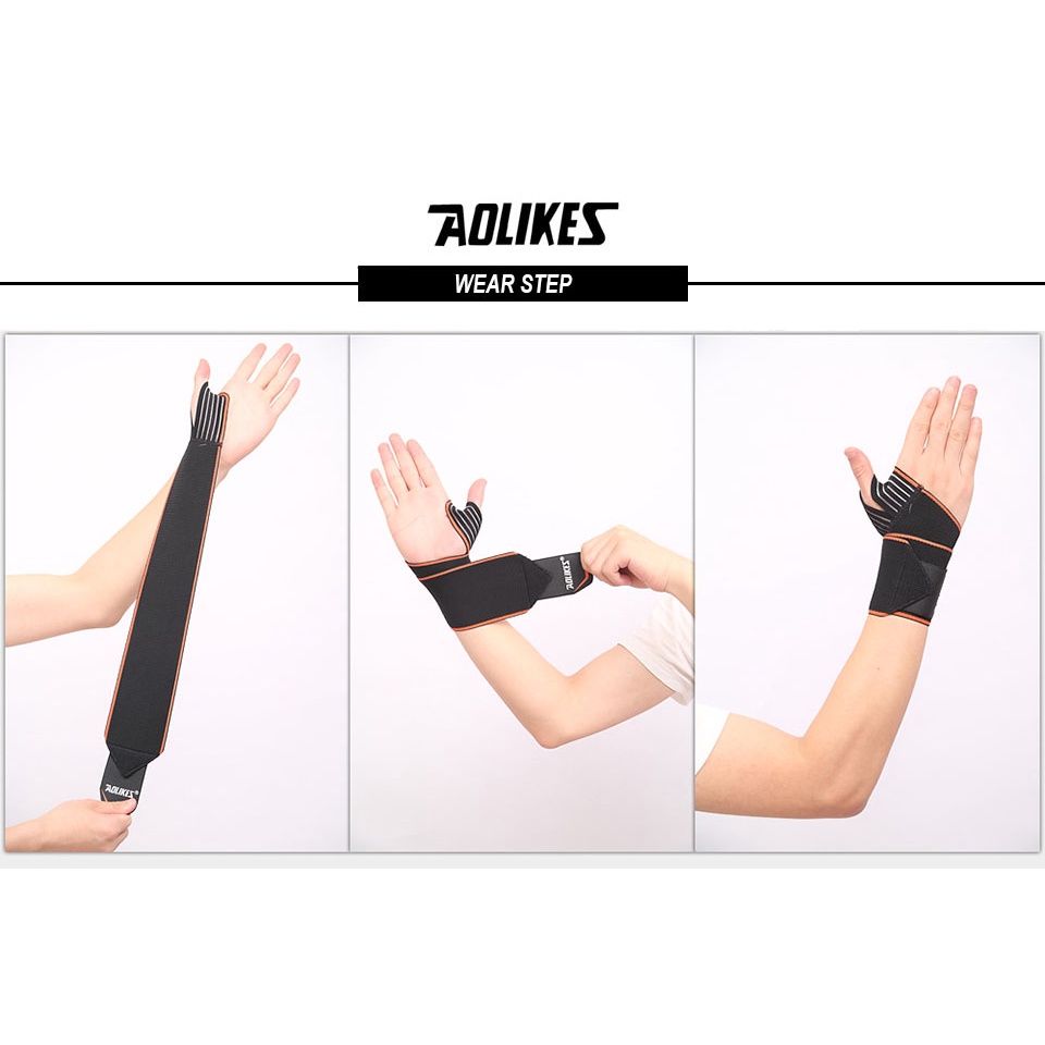 Dây Quấn Bảo Vệ Cổ Tay Aolikes Chơi Thể Thao, Tập GYM An Toàn (1 Đôi)