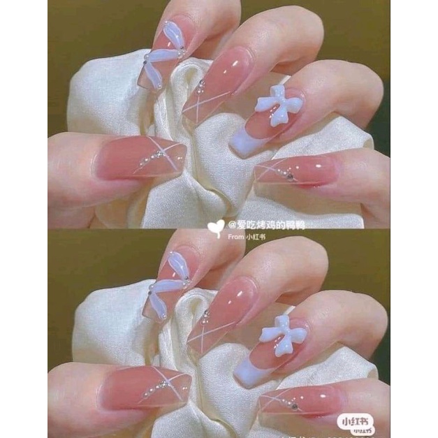 Móng giả thiết kế Huyền Trang Nail hộp 10 móng kèm keo dũa