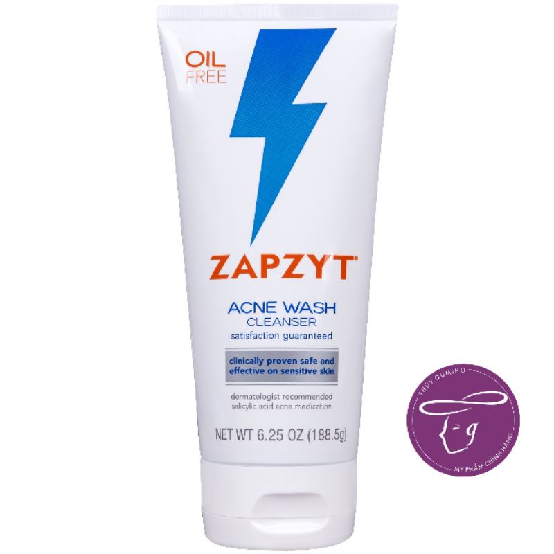 Sữa rửa mặt Zapzyt Acne Wash Cleanser 188,5g cho da dầu mụn