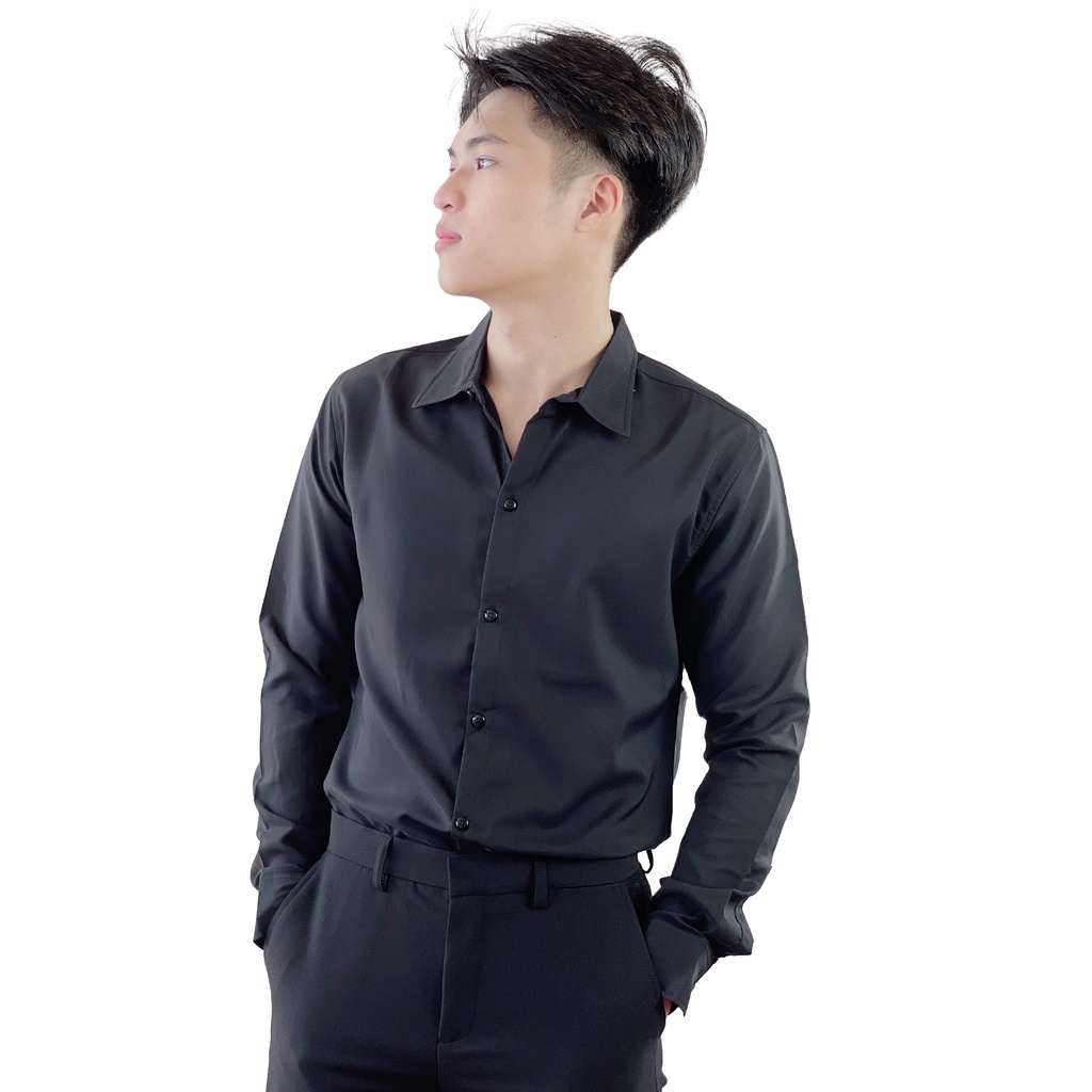 Áo sơ mi nam tay dài đi học, đi làm công sở 4YOUNG SM1 | BigBuy360 - bigbuy360.vn