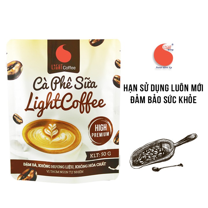 [Mã BMBAU50 giảm 7% đơn 99K] Cà phê sữa không hương liệu Light Coffee - Gói 50g