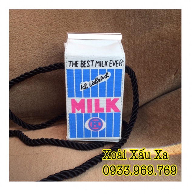 TÚI XÁCH THỜI TRANG NỮ HÌNH HỘP SỮA MILK DỄ THƯƠNG