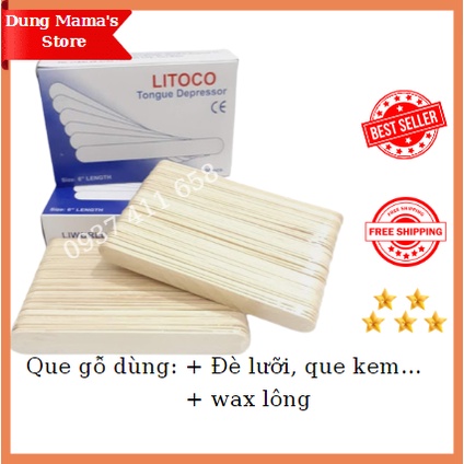 Hộp 100 Que Đè Lưỡi Gỗ Tiệt Trùng