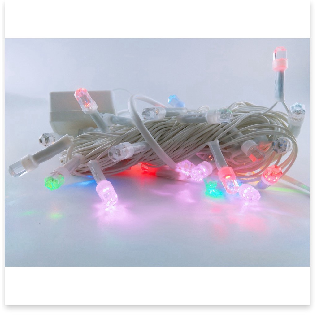 Dây Led chớp lục giác đủ màu nhỏ dài 8m, siêu bền, siêu đẹp, trang trí lung linh TẾt Điện Lực - Điện Gia D