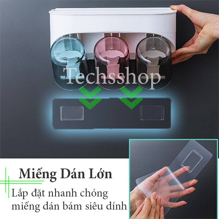 Kệ Để Bàn Chải Kem Đánh Răng Máy Xấy Tóc 5In1 Renai Ra-852B - Kệ Nhả Kem Nhà Tắm Loại 3 cốc, Loại 4 cốc