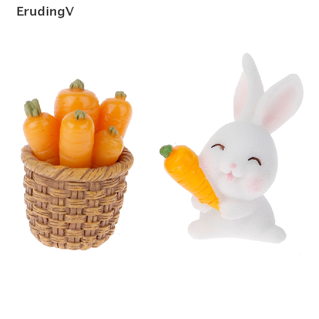 Set 7 Đồ trang trí Chú Thỏ Mini Trang Trí Sân Vườn DIY