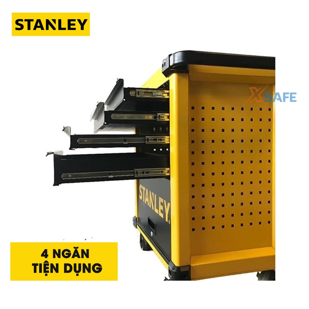 Kệ tủ đựng dụng cụ 27″ 4 ngăn STANLEY STST74305-8 Dung tích lớn Tủ đựng đồ nghề gồm 4 ngăn đựng, có thể khóa lại