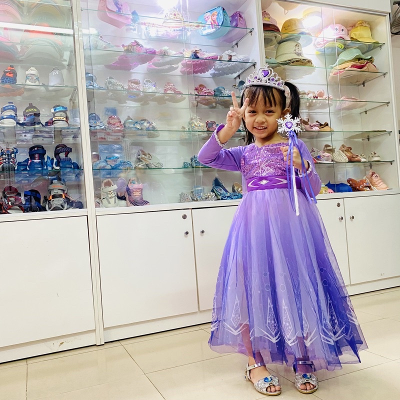 Đầm công chúa bé gái Elsa Frozen 2 mẫu siêu hot kèm tà dài