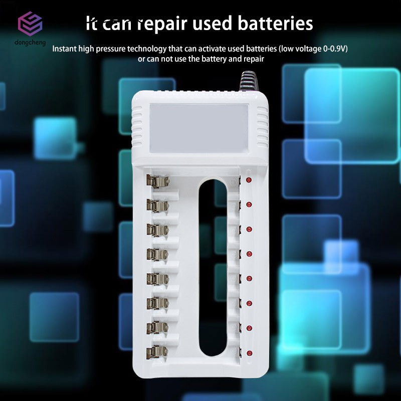 Thiết bị sạc pin 8 cổng cho các loại pin tiểu AA/AAA/Ni-MH/Ni-CD