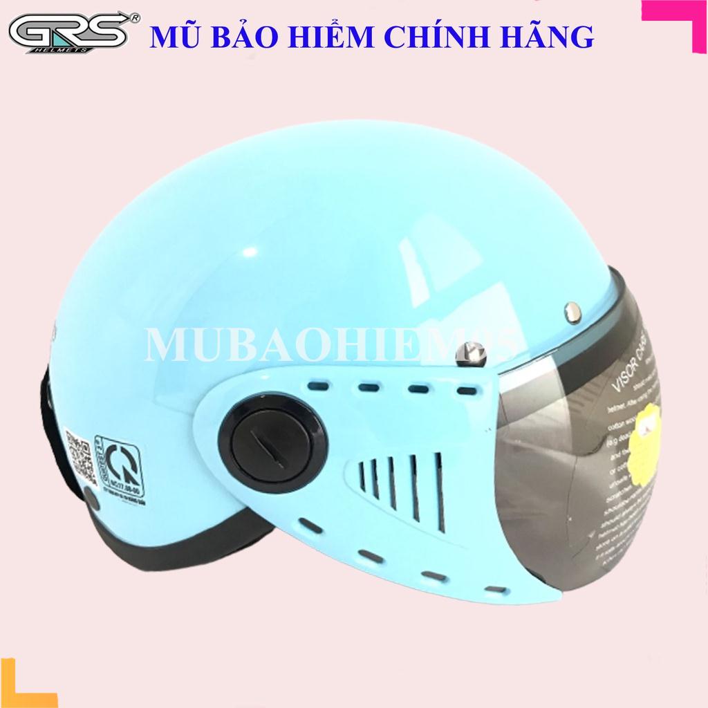 Mũ bảo hiểm nửa đầu có kính cao cấp - GRS A08K - tùy chọn màu - mũ dành cho người đầu nhỏ hoặc học sinh trung học