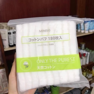 Bông tẩy trang Miniso 180 miếng Nhật bản