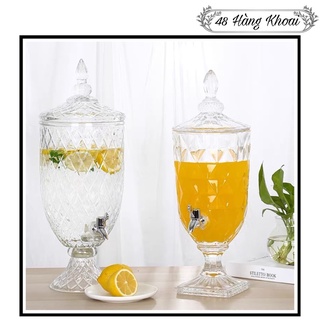 Bình thuỷ tinh đựng nước hoa quả có vòi, Bình cúp có vòi