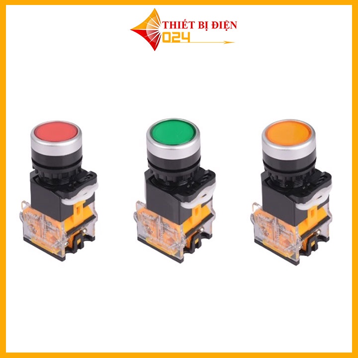 Nút Nhấn Đề Nhả Không Đèn LA38 380V 10A 2 Tiếp Điểm 1 Mở - 1 Đóng