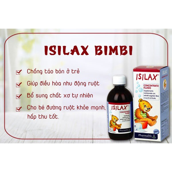 Siro giảm táo bón cho bé Fitobimbi Isilax 200ml