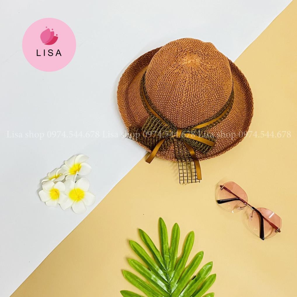 [HÀNG LOẠI 1- ẢNH THẬT] Mũ che nắng thời trang, nón đi nắng vành nhỏ phối nơ phong cách Hàn Quốc cực hot, mẫu M6