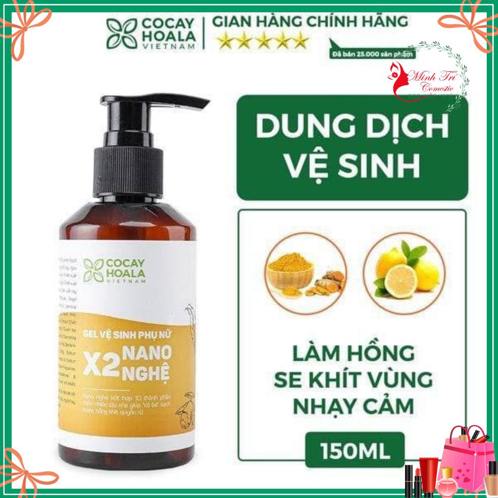 👑[ SALE HÔM NAY ] Dung dịch vệ sinh phụ nữ X2 nano nghệ làm hồng và se khít vùng kín hiệu quả dung tích 150ml 🌻