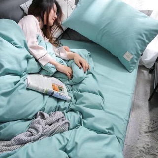Combo bộ ga gối cotton đũi