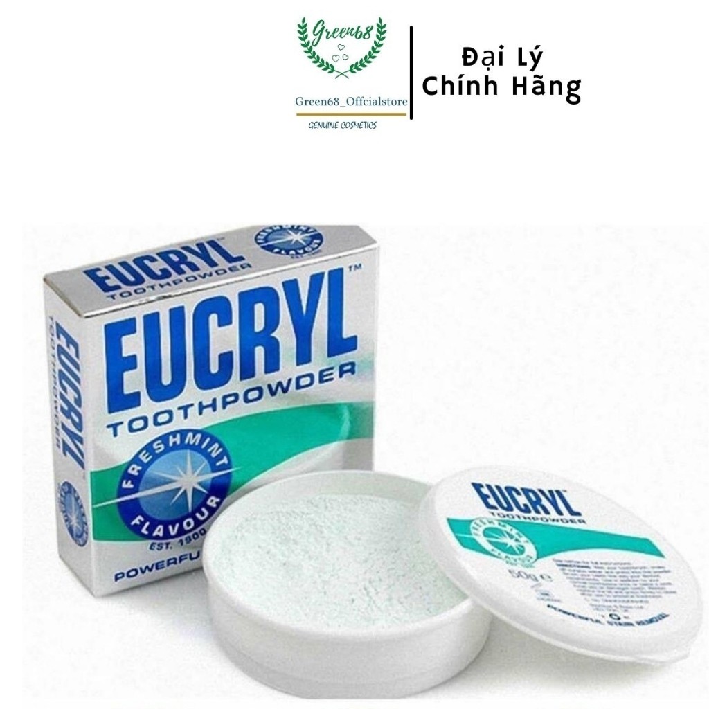 Bột Làm Trắng Răng  EUCRYL Toothpowder Powerful Stain Removal 50g