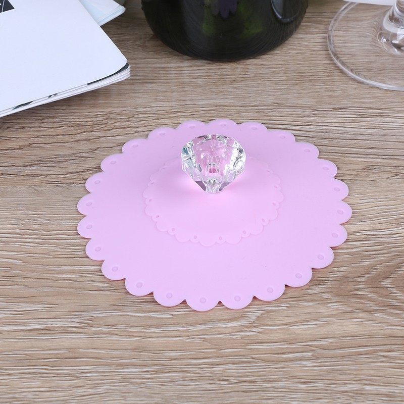 ❀★ 1 Nắp Cốc Cà Phê Kim Cương Chống Bụi Silicone