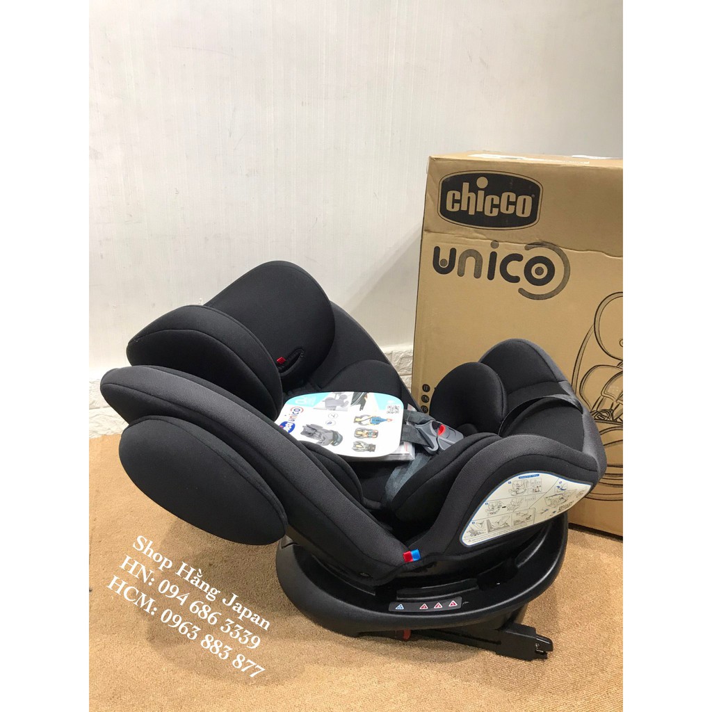 Ghế ngồi ô tô Chicco UNICO ISOFIX xoay 360 độ cho bé từ sơ sinh đến 12 tuổi - HÀNG CHÍNH HÃNG