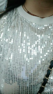 [Sẵn Hàng]♥️Áo Phông Sequin Blingbling(ảnh thật)Fzsize dưới 60kg