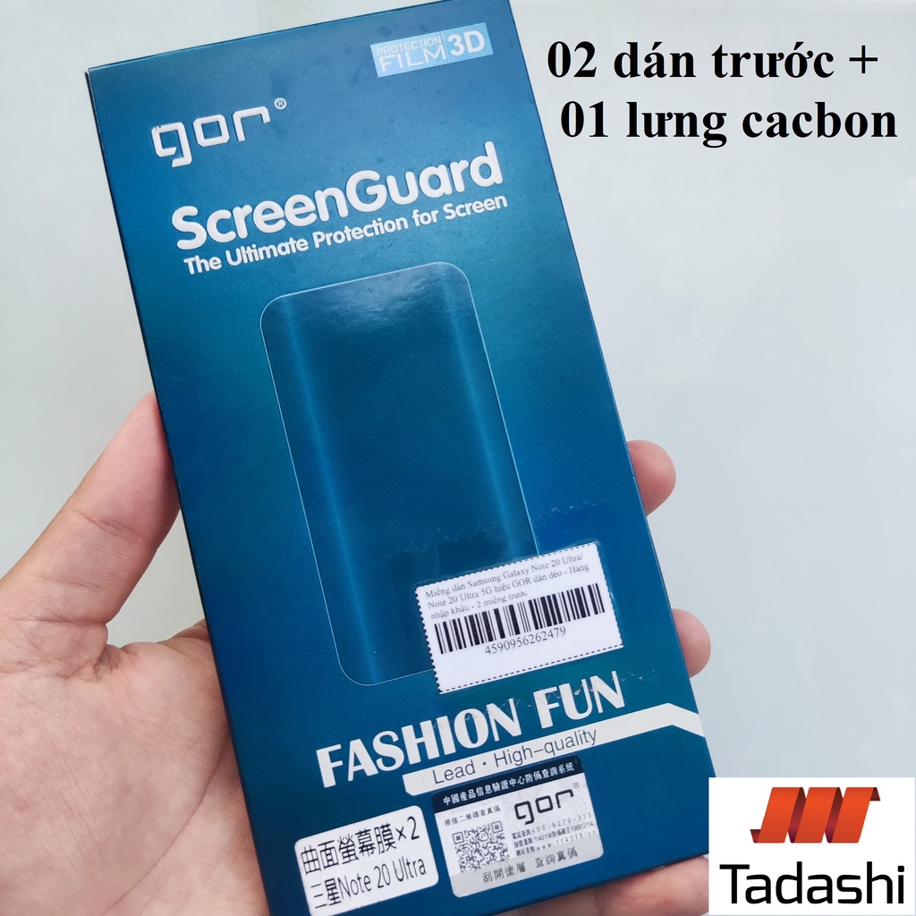 Bộ 3 Miếng Dán Dẻo Gor Samsung S22 Ultra, S21 Ultra, Note 20 Ultra Dán Full Màn 3D, Trong Suốt Bo Viền Cong - Hãng Gor