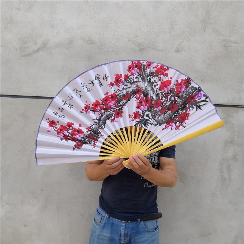 Quạt cổ trang 90cm quạt xòe 1m6 cầm tay in hoa trang trí đẹp trưng bày nhà cửa xinh xắn