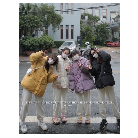 Áo phao béo có mũ dáng lửng 4 màu the.sweaterweather TSW