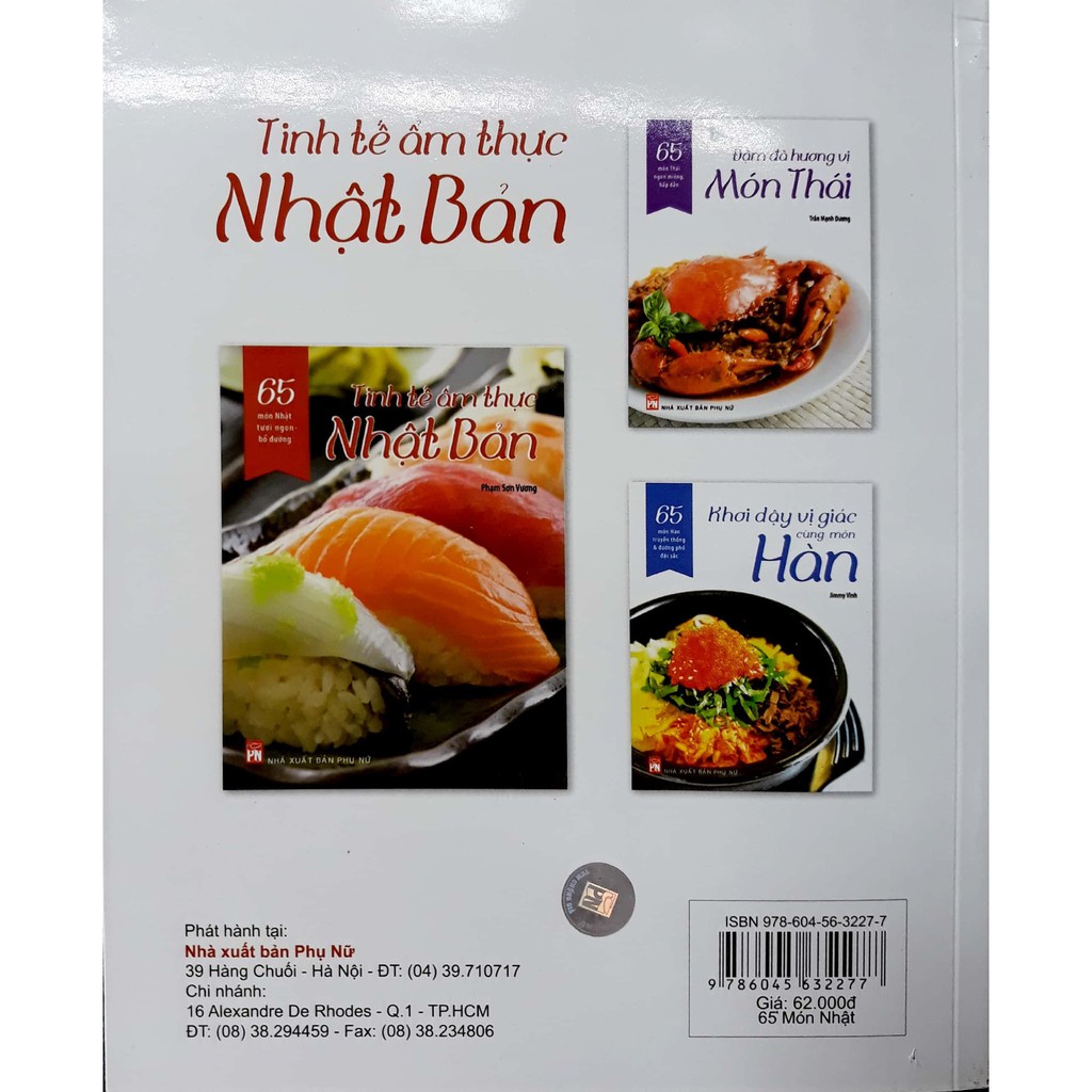 Sách- Tinh tế ẩm thực Nhật bản- 65 món Nhật tươi ngon bổ dưỡng