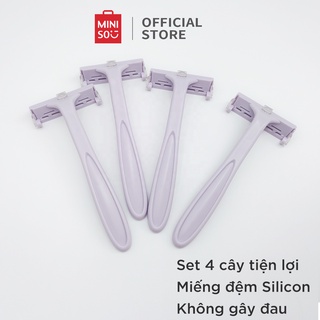 Combo 4 Dao cạo nữ Miniso cạo vùng kín bikini tiện gọn chống trượt
