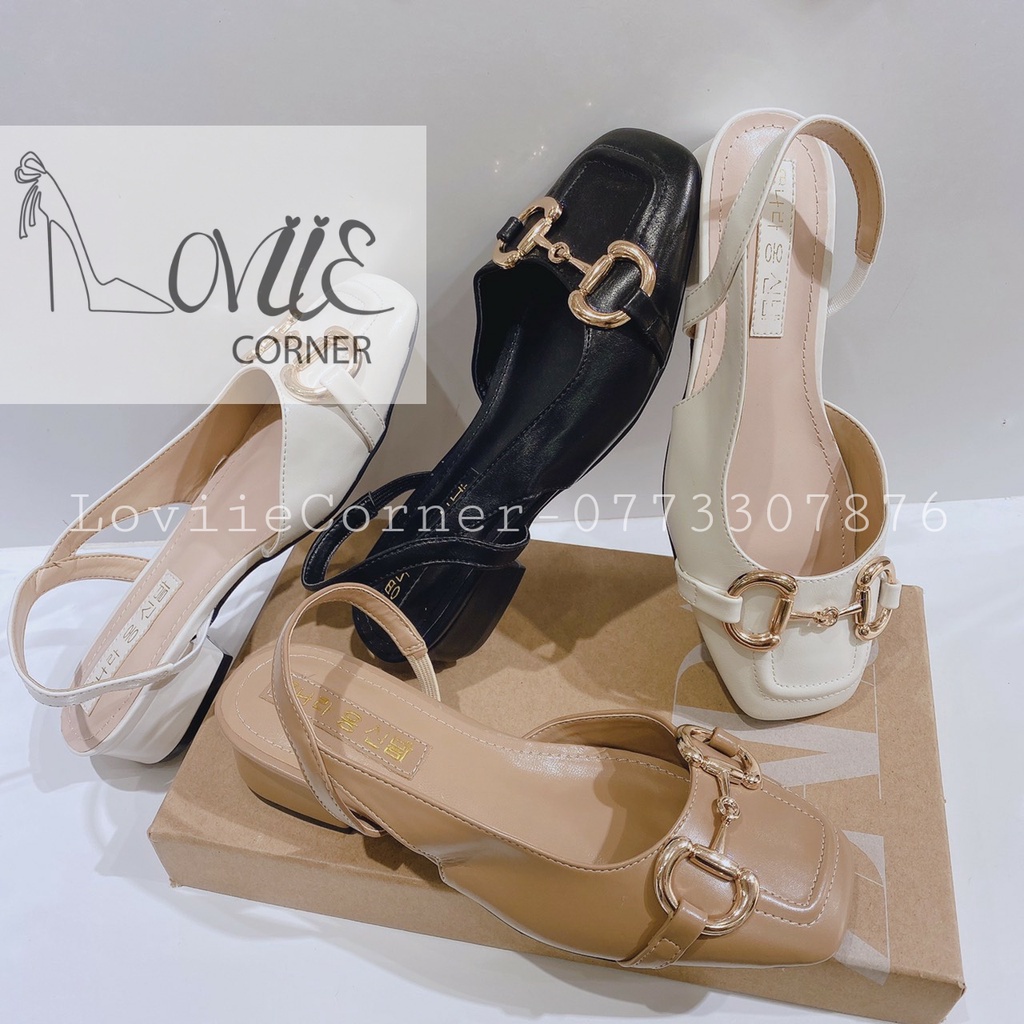 BÚP BÊ LOVIIECORNER- GIÀY BỆT NỮ THỜI TRANG MŨI VUÔNG CAO CẤP ĐẾ DẼO DA MỀM CÔNG SỞ B211203 G211121