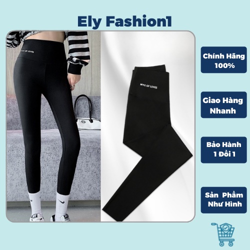 Quần Legging Dài Đẹp Vải Thun Cotton Co Giãn 4 Chiều , Tregging Nữ Tập Gym Lưng Cạp Cao Cao Cấp Ôm Sát Elyfashion1