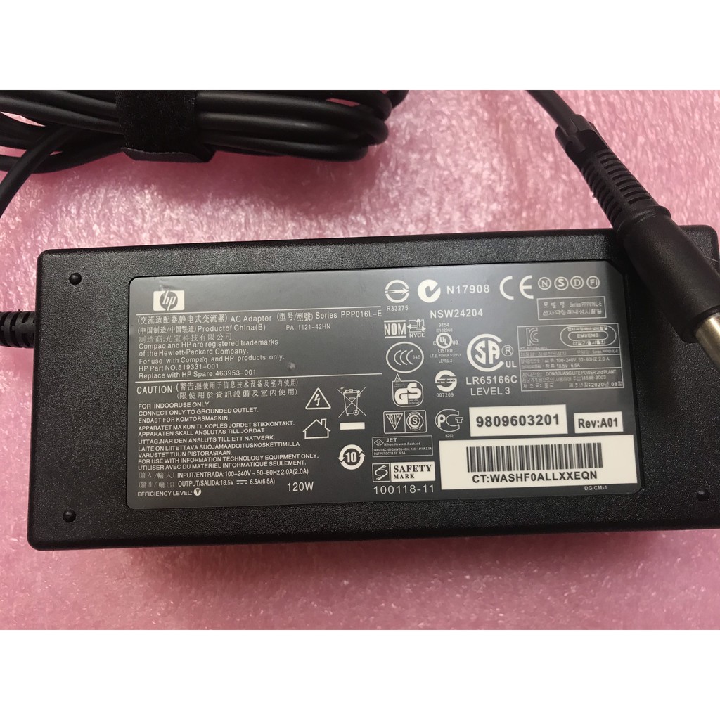 ⚡️[Sạc zin] Sạc laptop hp 18.5V - 6.5A - 120w Chân Kim To