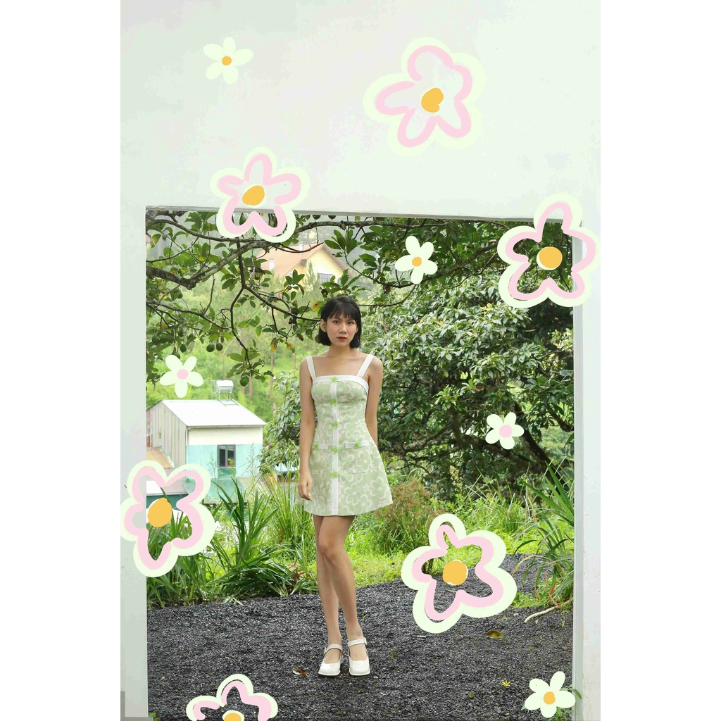 Váy hai dây hoa dáng cúp ngực ôm eo tôn dáng Loralous Dress By Gum Tailor