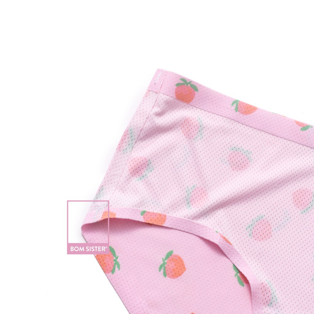 [Mã FAMALLT5 giảm 15% đơn 150k] Quần lót su đúc thông hơi ép viền hoa tiết trái cây lưng vừa BOM SISTER Q5877 | BigBuy360 - bigbuy360.vn