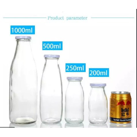 Chai thủy tinh nắp thiếc đựng sữa an toàn sạch đẹp