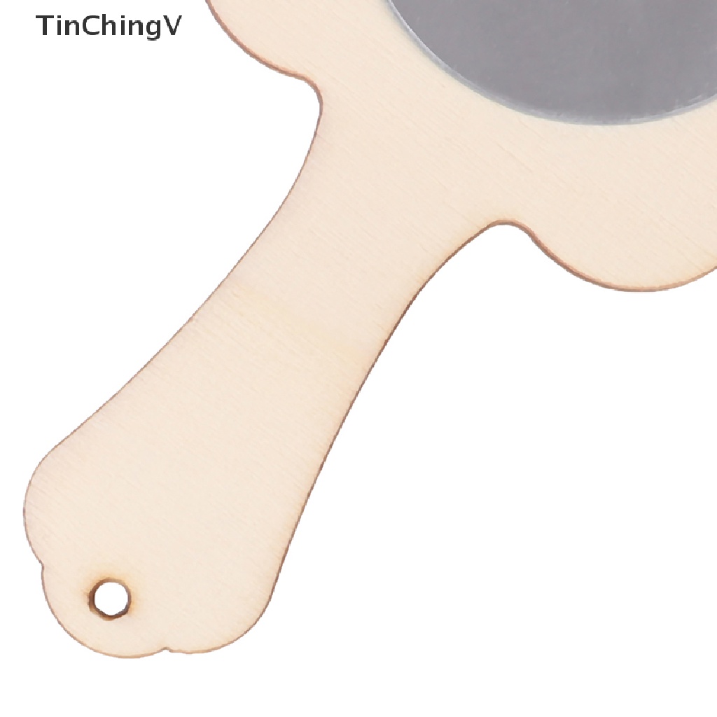 Set 2 Khuôn Gỗ Tráng Gương Màu Trắng Sáng Tạo Làm Đồ Thủ Công DIY Cho Bé