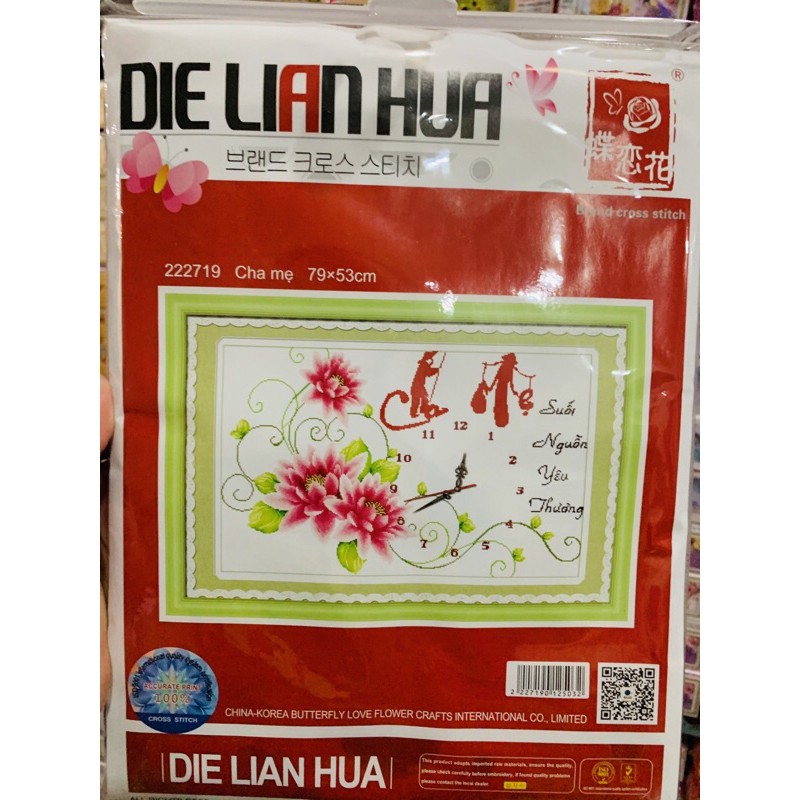 Tranh thêu chữ thập chưa thêu Cha Mẹ Là Suối Nguồn Yêu Thương 222719 (79x53cm)