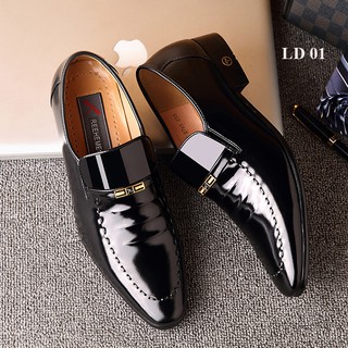 Giày da thật nam nhập khẩu Reehemes RH0765 Black