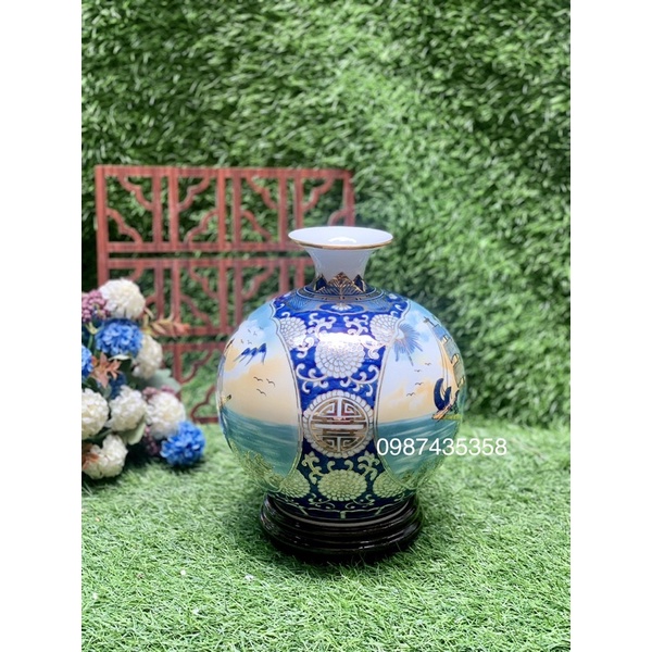 Bình hút lộc thuận buồm xuôi gió 3D gốm sứ Bát Tràng