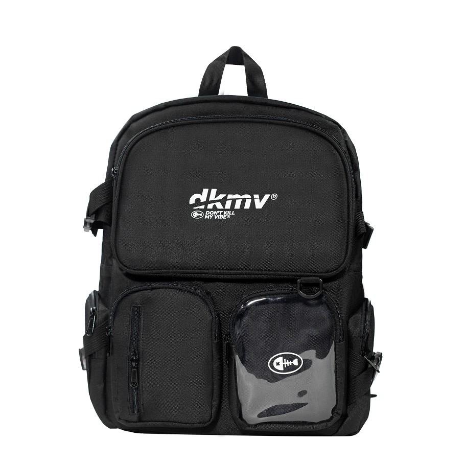 Balo đi học nữ màu đen DKMV Plastic Box Backpack | K-P07