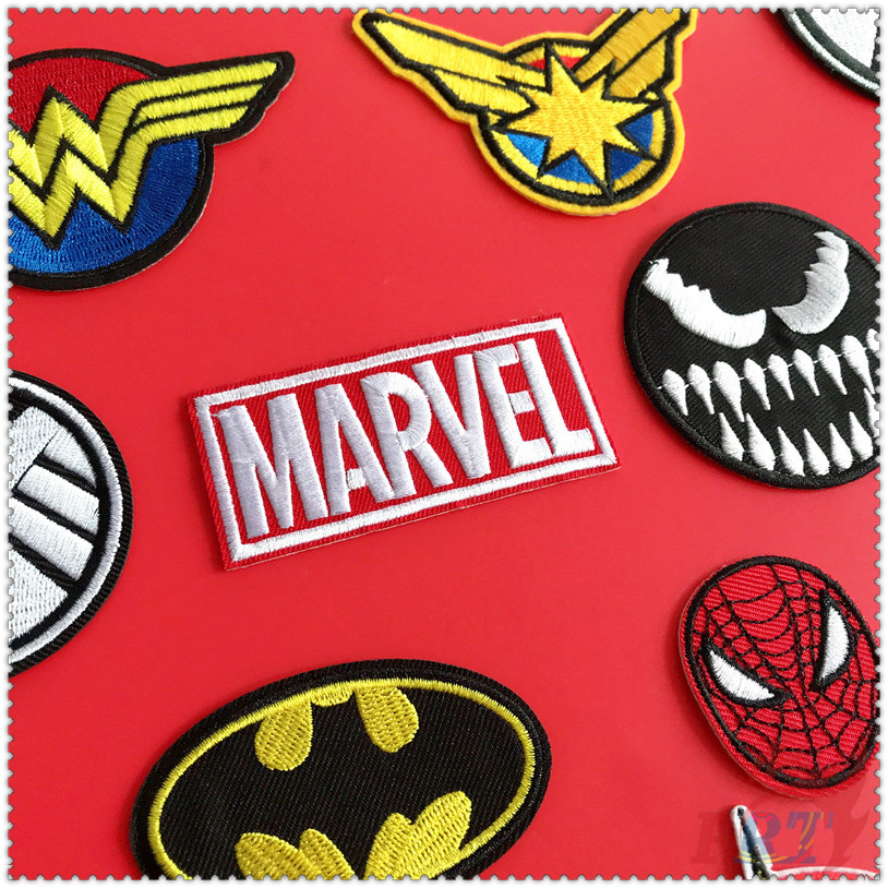 Miếng dán ủi quần áo hình biểu tượng siêu anh hùng marvel