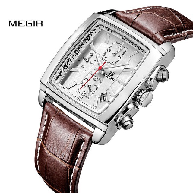 Đồng hồ đeo tay dây da chính hãng cao cấp dành cho nam MEGIR