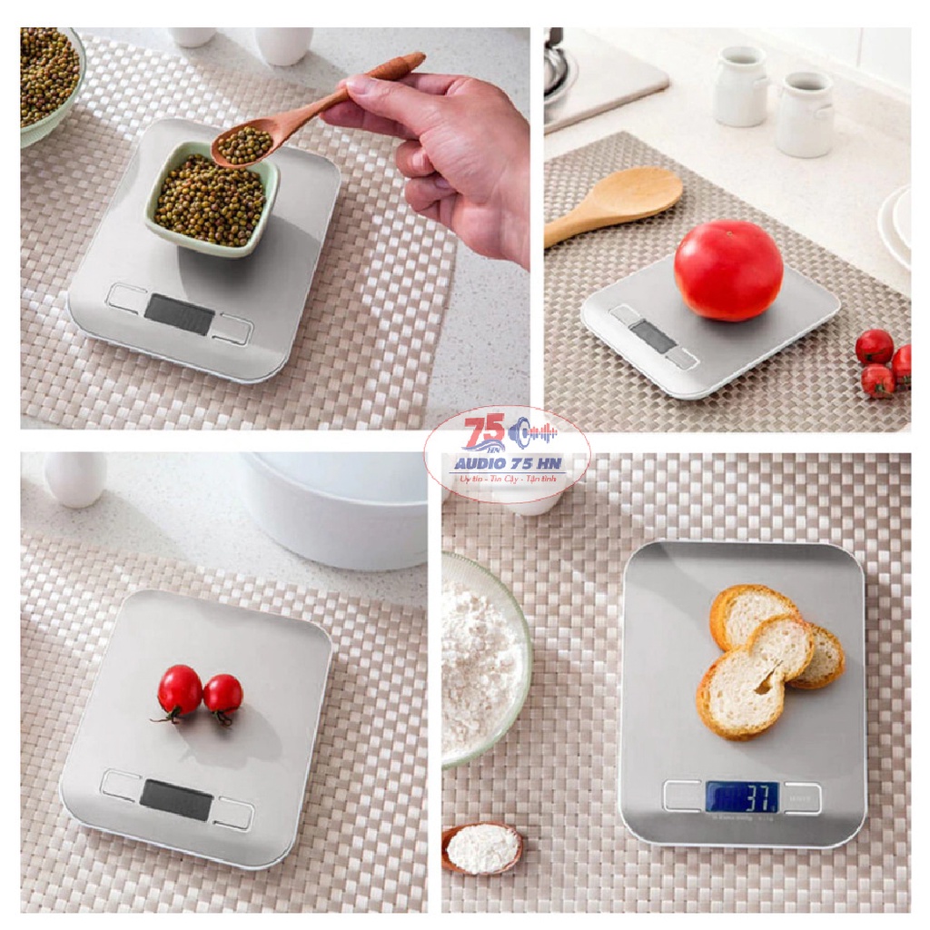 Cân thực phẩm điện tử hàng cao cấp, Cân tiểu ly điện tử nhà bếp mini SF2012 định lượng 1g - 5kg 10kg tặng kèm 02 pin